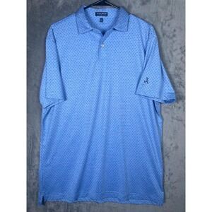 Peter Millar Crown Crafted Atlanta Country Club Men's Polo Shirt Blue Size Large